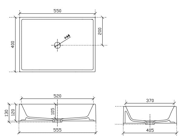 Керамическая прямоугольная столешница Galassia плюс дизайн ARCH-00039823 - Вид №2