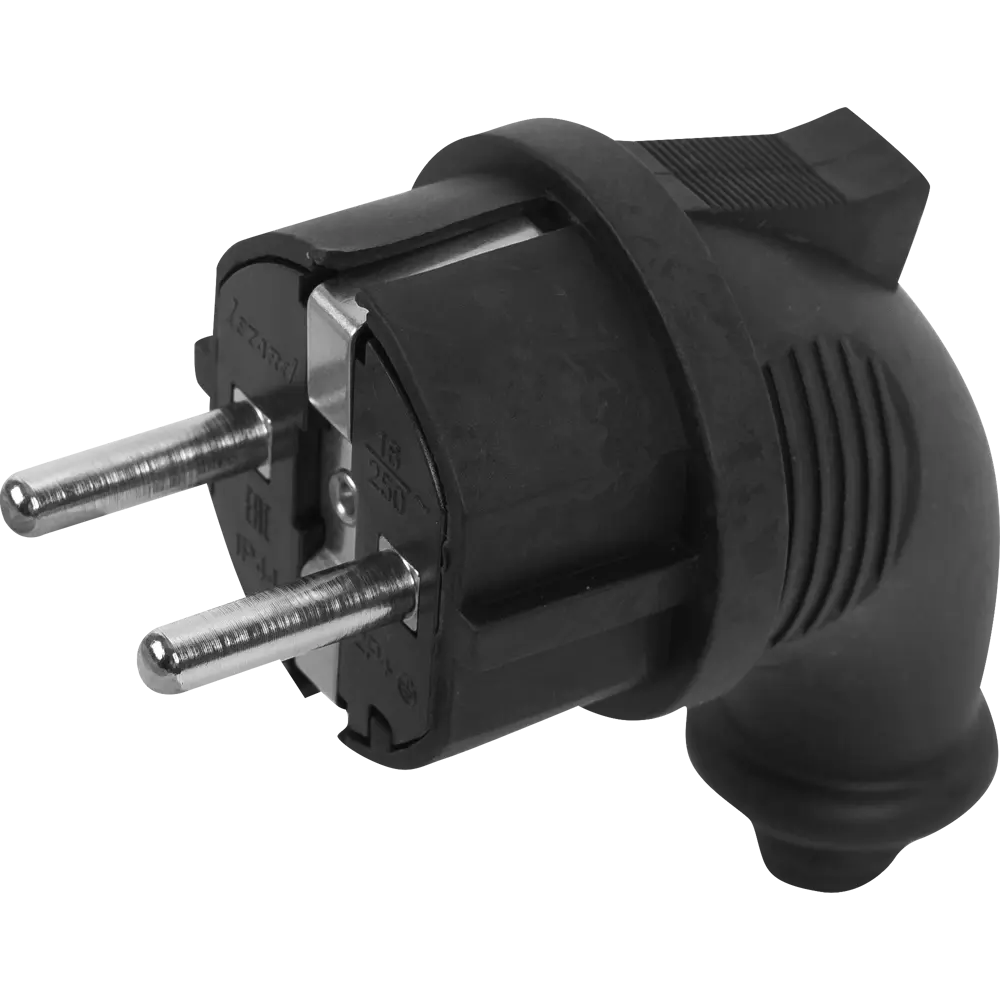 Вилка Lezard изогнутая с заземлением для профессионального оборудования 17548494 STLM-1566342