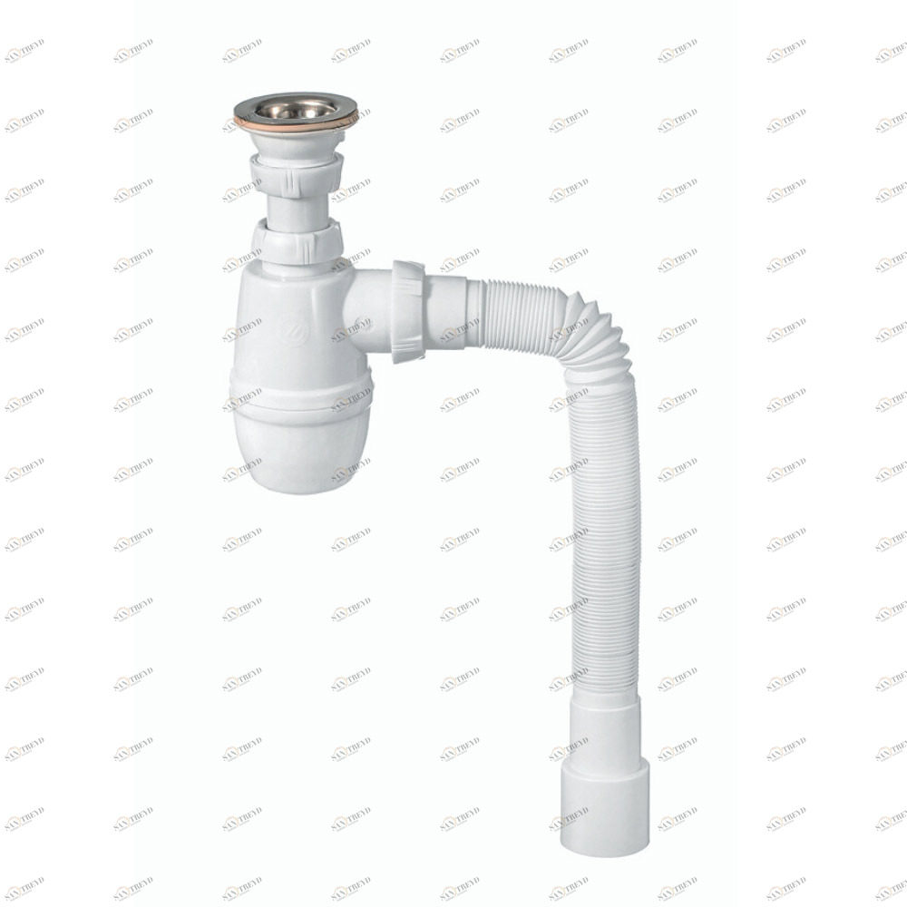 Сифон "Минор" 1 1/4*40 с выпуском и гофротрубой40*40/50 L-800мм (30718050) 30718050 Santreyd 