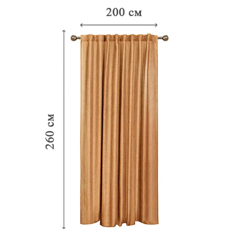 KREAFORTA Looks - штора на ленте с солнечным оттенком 200×260 см 89405493 STLM-1569228 - Вид №2