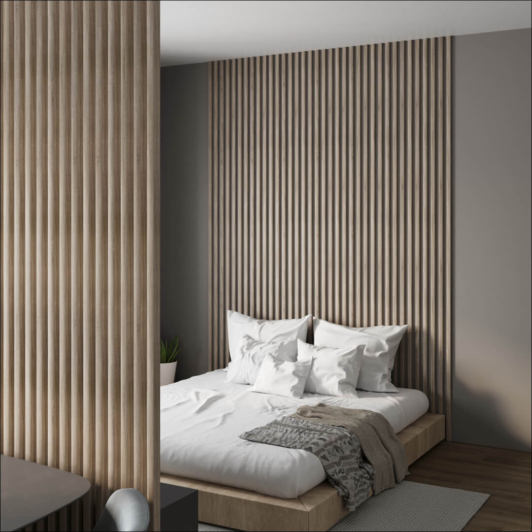 Интерьерная рейка МДФ STELLA Милана Дуб Винтаж 20*30*2700 (уп.8 шт.) Standart STSR-827 - Вид №6