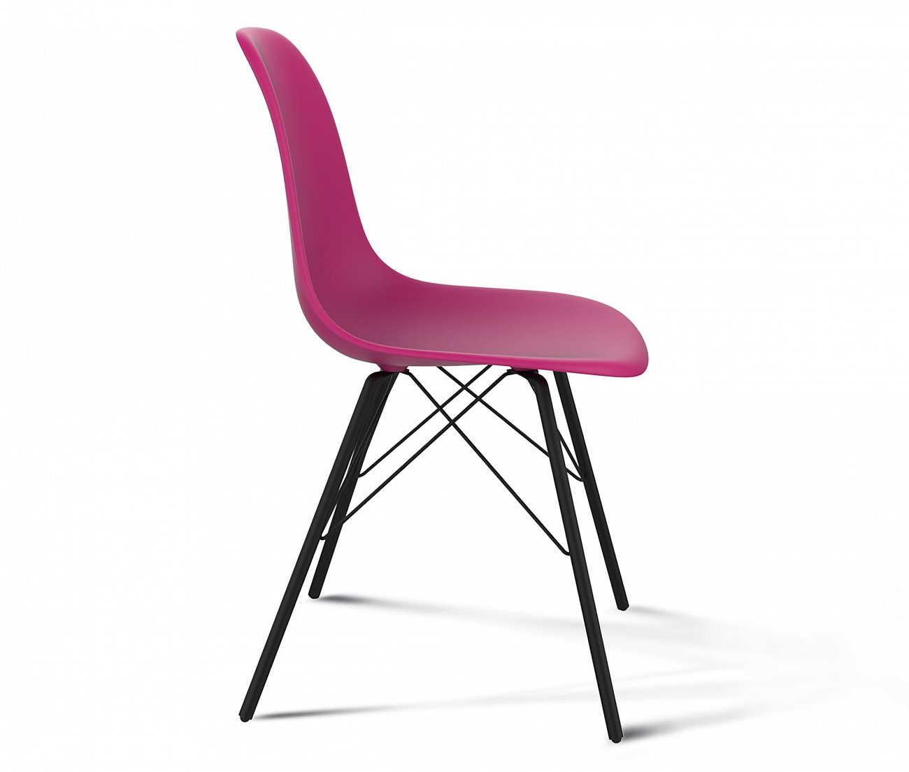 Стул DSR Малиновый S37 (eames style) SHEFFILTON ДИЗАЙНЕРСКИЕ, EAMES STYLE 015579 Фиолетовый  - Вид №1
