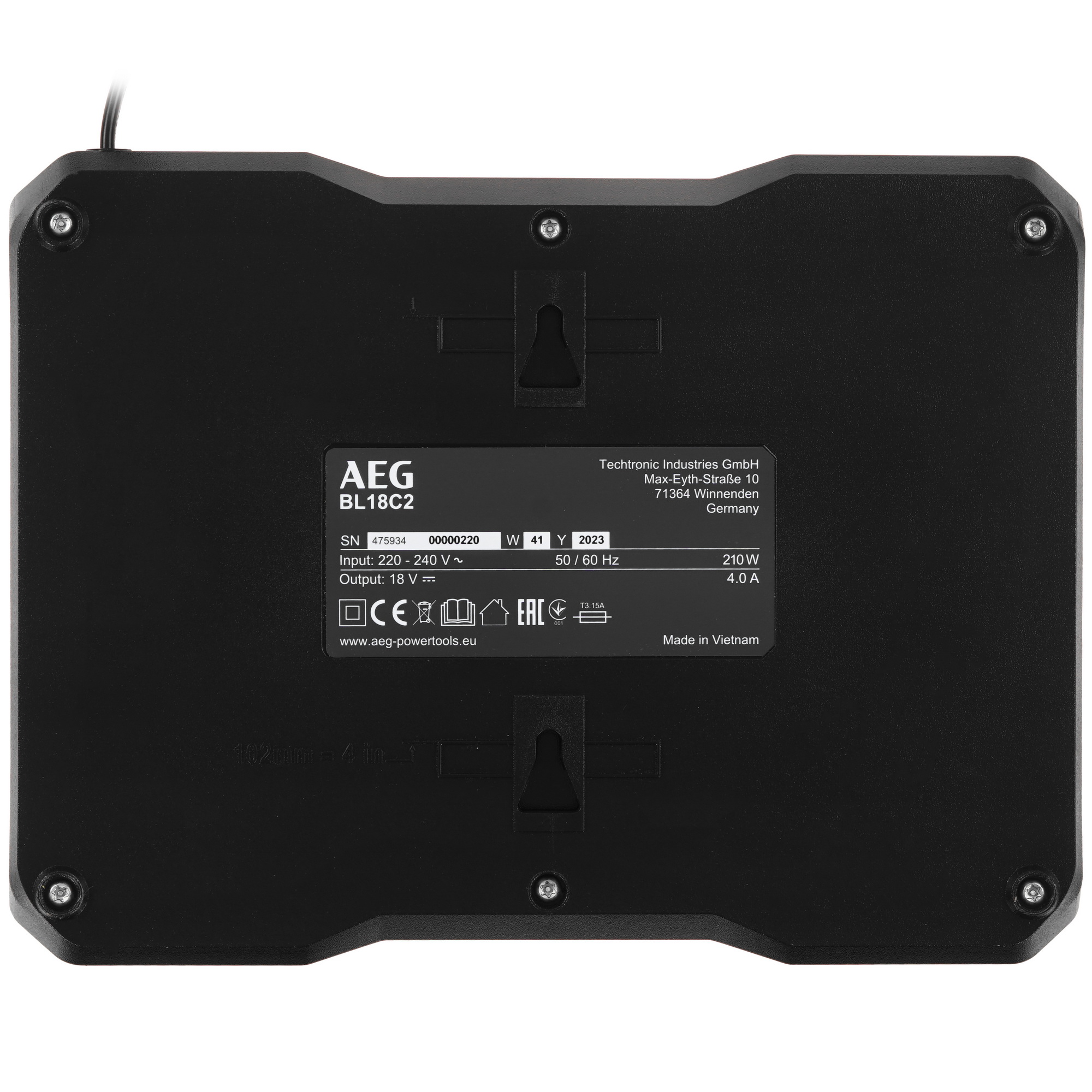 Зарядное устройство AEG BL18C2 18В PRO 18V 5480990 STDN-0151477 - Вид №4
