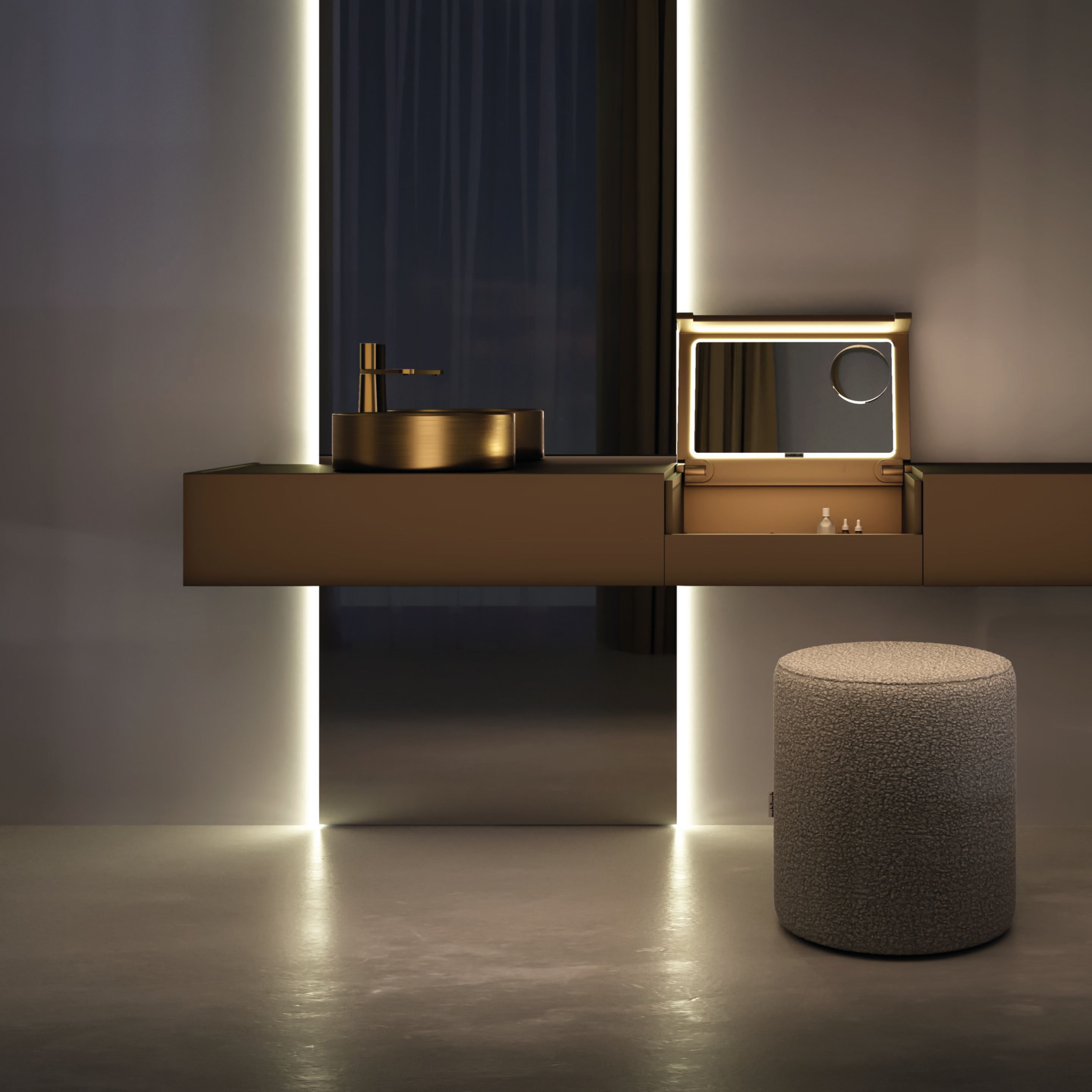 Подвесной шкаф для ванной комнаты Mobilcrab тщеславие ARCH-00119719 - Вид №2