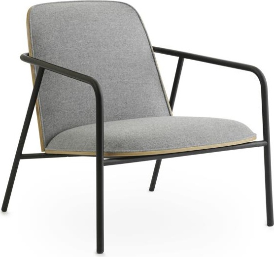 601802 Стул для отдыха Pad низкий черный стальной дуб / Synergy Normann Copenhagen 