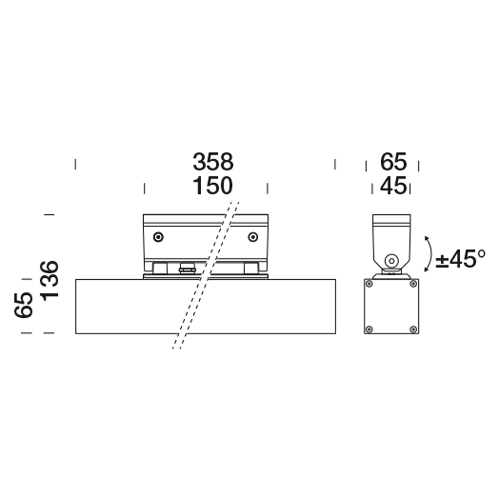 8415218 Подсветка стены Platek TETRA LINEARE  TETRA LINEARE 360 mm - 6 LED 3000K 40°  - Вид №2