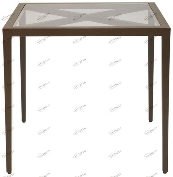 JANUS et Cie Квадратный сервировочный стол из алюминия и стекла Azimuth sun-id-1455866