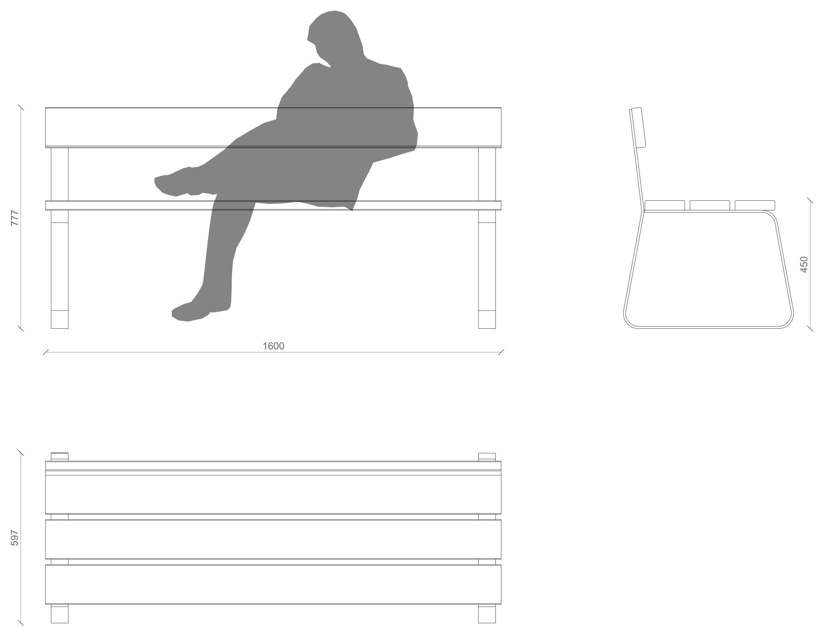 Скамья из окуме со спинкой Lazzari Sunny ARCH-00105754 - Вид №17