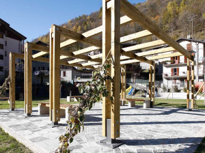 Деревянный навес / пергола