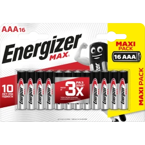 Батарейка Energizer Max AAA (LR03) алкалиновая 16 шт.