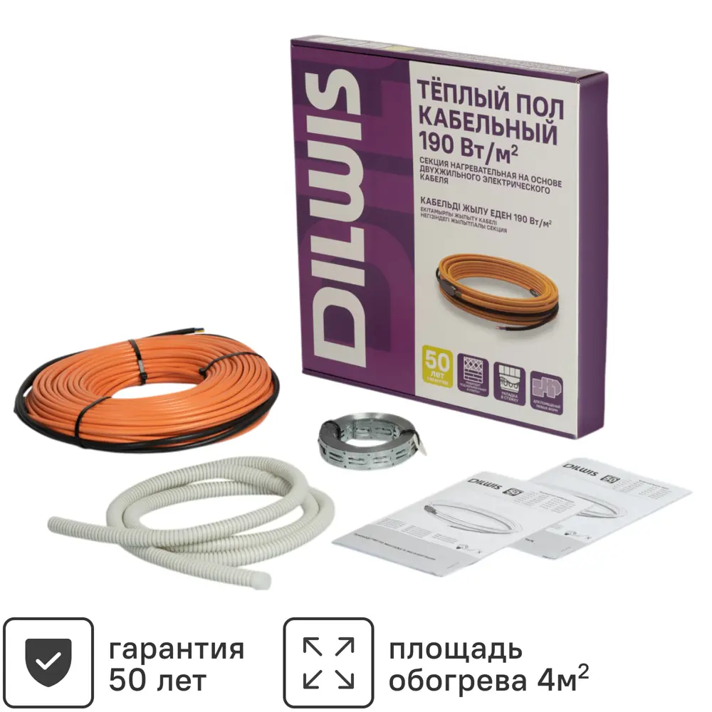 Нагревательный кабель для теплого пола DILWIS 760 Вт 89394473 STLM-1568140