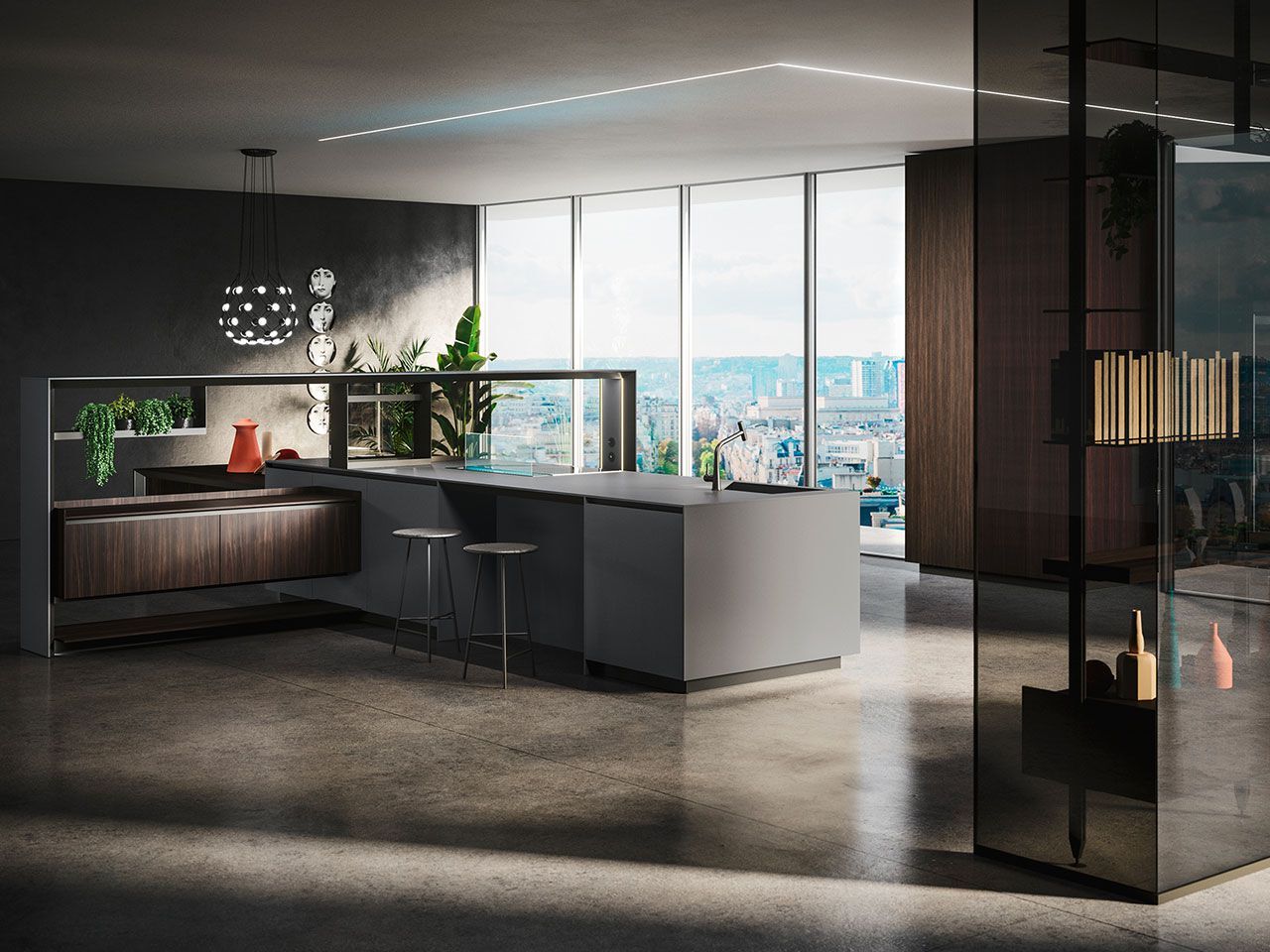 Встроенная кухня с островом Arrital Nautila ARCH-00121693 - Вид №2