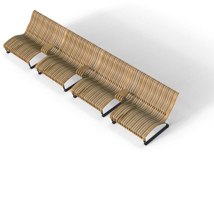 Green Furniture Concept Скамья со спинкой Nova c sun-id-1377962 - Вид №2