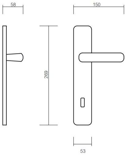 Pasini Ручка из латуни на пластине с накладкой Cleopatra 3360 - Вид №2