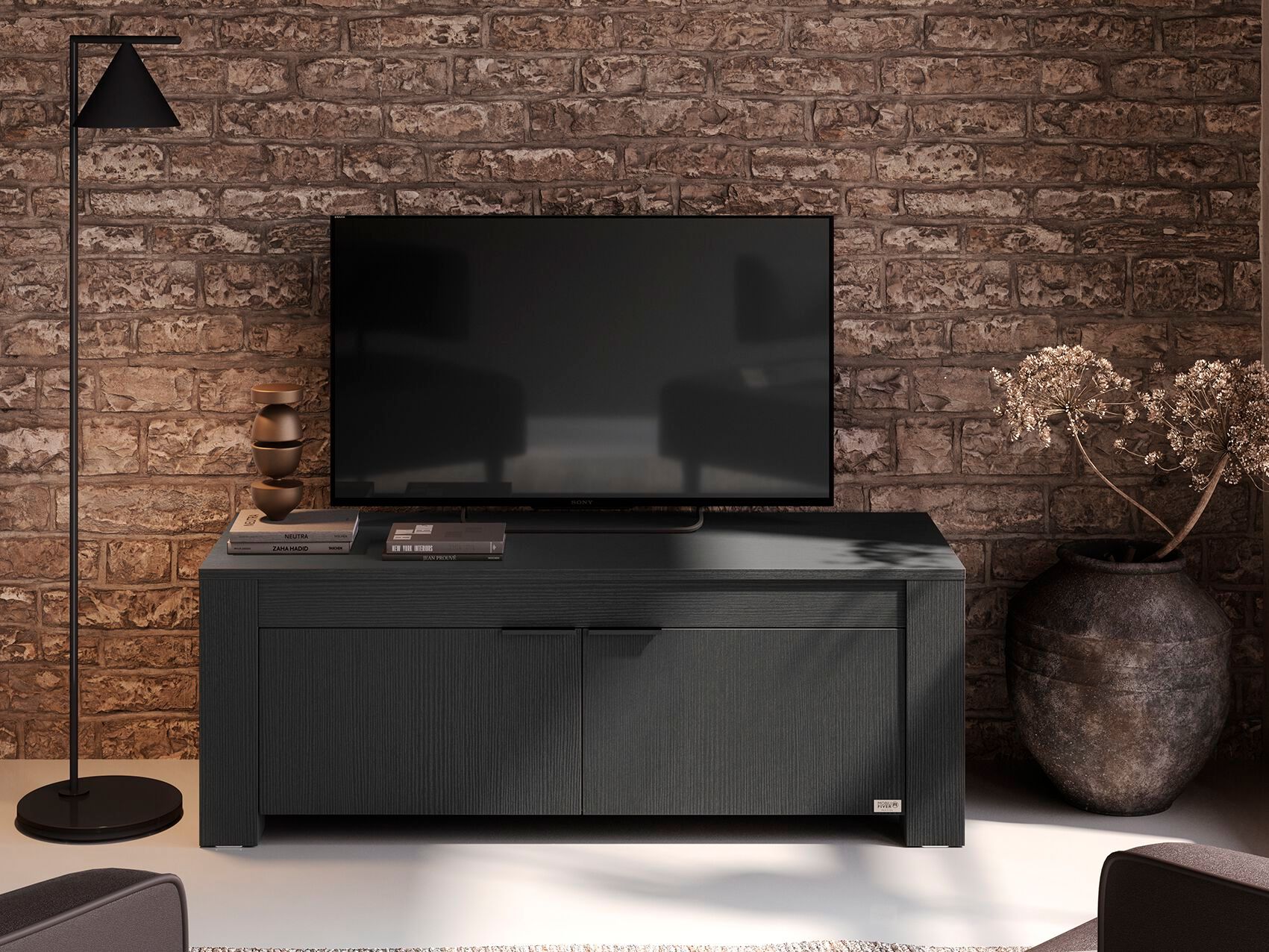 ТВ шкаф / шкаф из черного ясеня Mobili Fiver Rachele ARCH-00044671 - Вид №4