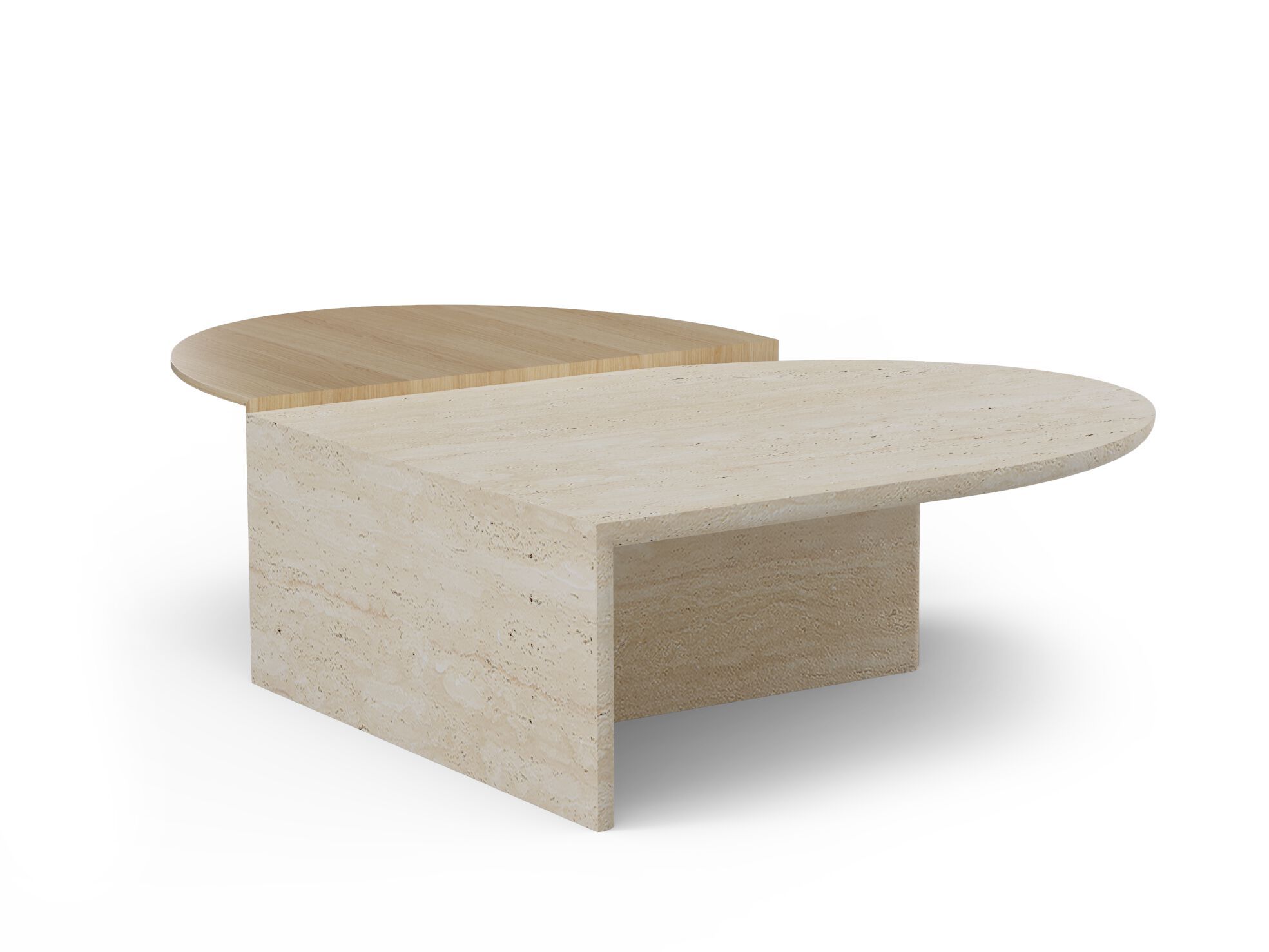 Журнальный столик из травертина Mambo Unlimited Ideas DUPLEX ARCH-00092476 - Вид №1