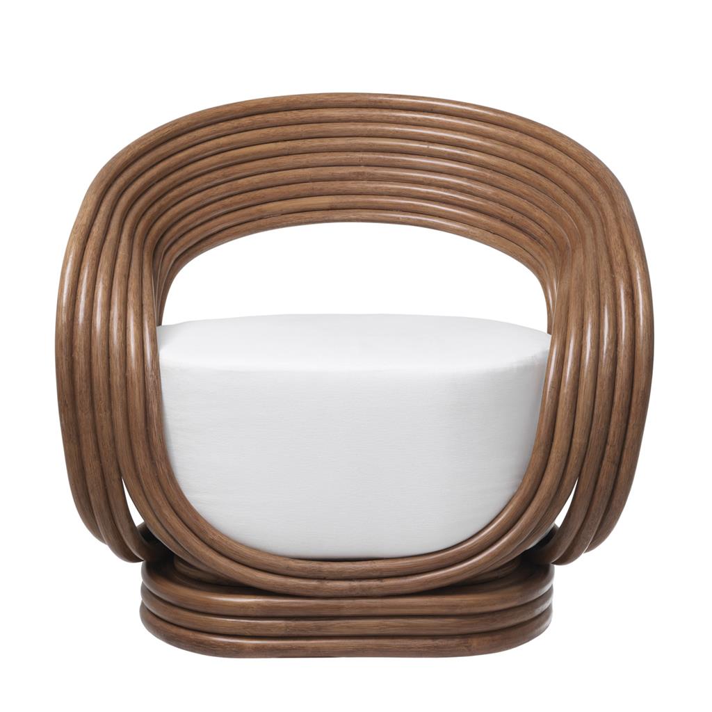 Кресло Romeo от Eichholtz коричневое EICHHOLTZ ДИЗАЙНЕРСКИЕ 247958 Коричневый;белый  - Вид №1