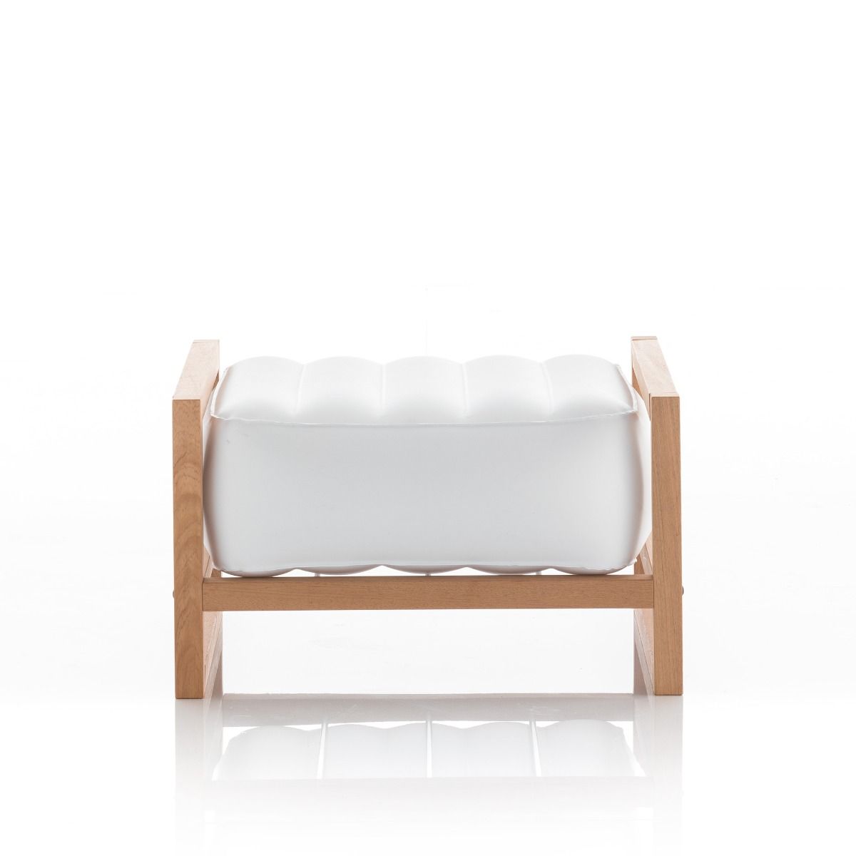 MOJOW Непрозрачный пуф YOKO WOOD Белый PYKCB02BO - Вид №1