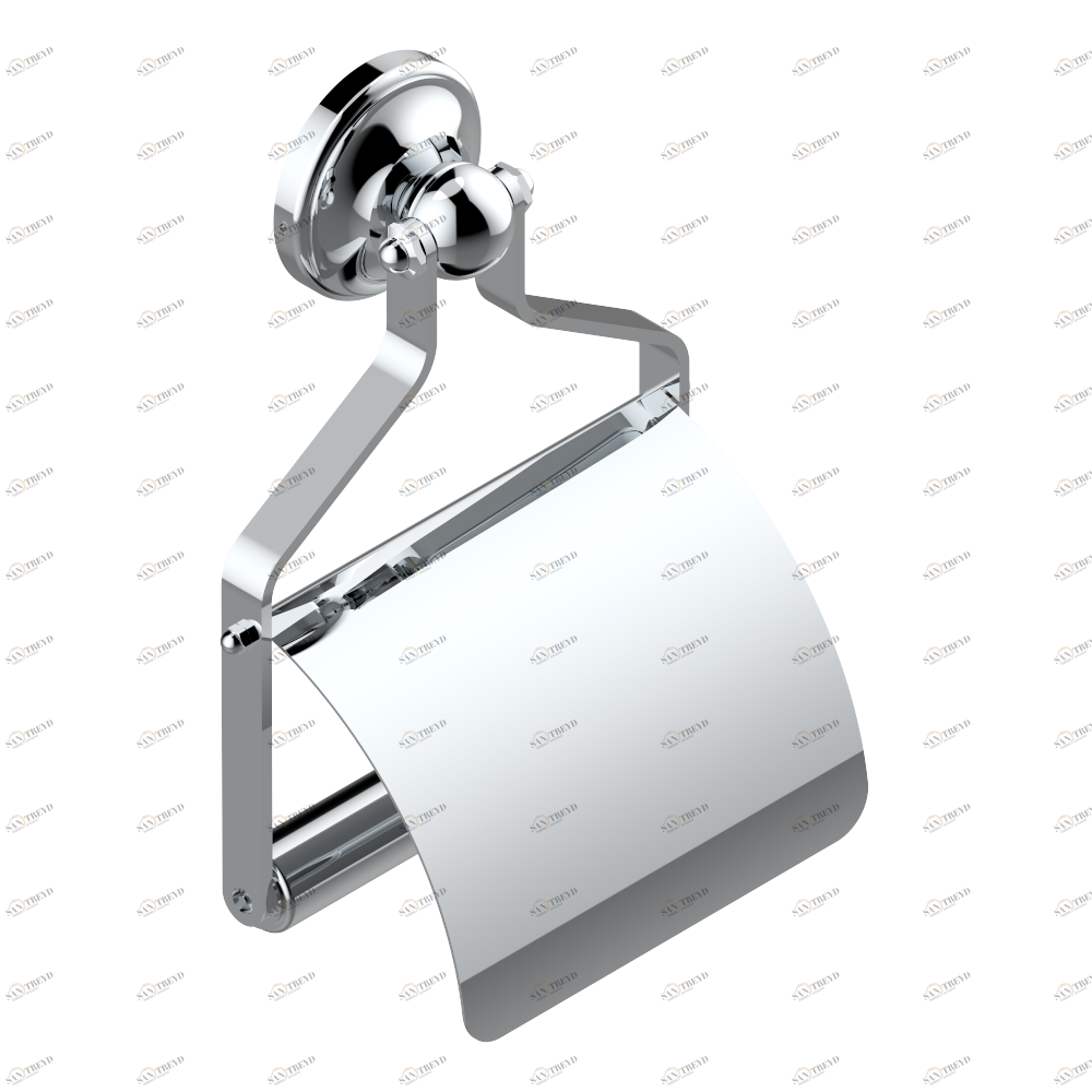 A04-540 Бумагодержатель с крышкой настенный Thg-paris Broadway с рукоятками Хром A04-540 CAT.A