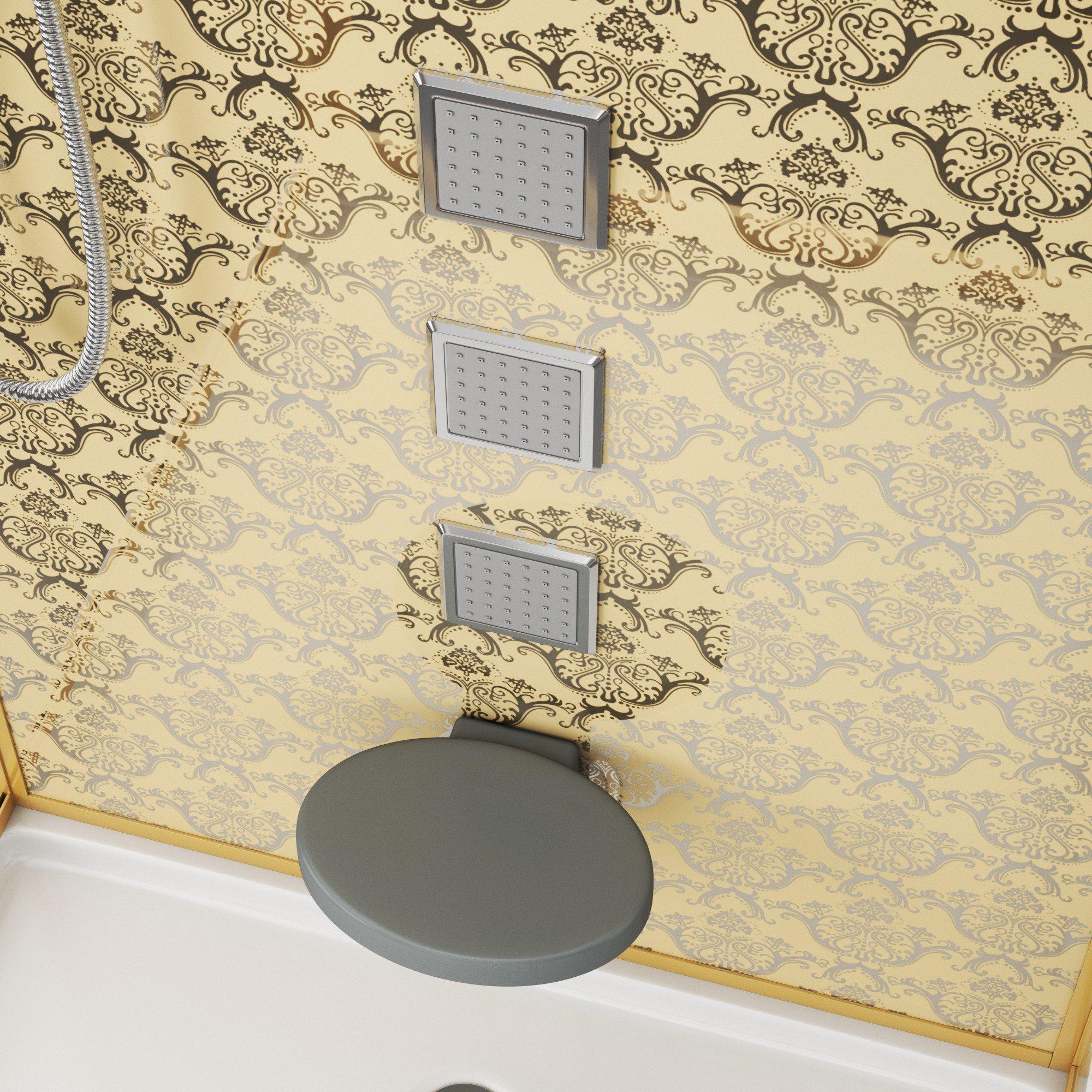 Душевая кабина NG-7714G (1000x900х2150) низкий поддон стенки ЗОЛОТО Niagara Luxe - Вид №4