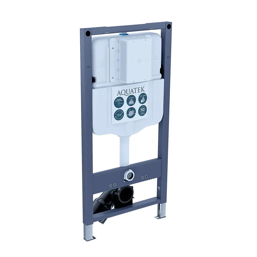 Комплект инсталляции Aquatek Pneumo N 49 с унитазом тип ободка открытый Glory клавиша Aquatek Pnn-0000002 серая Pneumo N49 STLM-2047986 - Вид №2