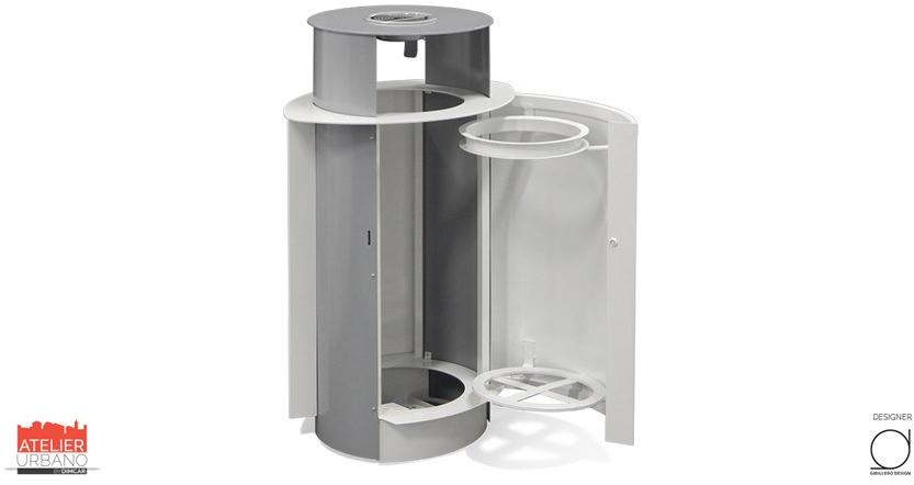 DIMCAR Контейнер для мусора из оцинкованной стали с крышкой  G473-bis  - Вид №4