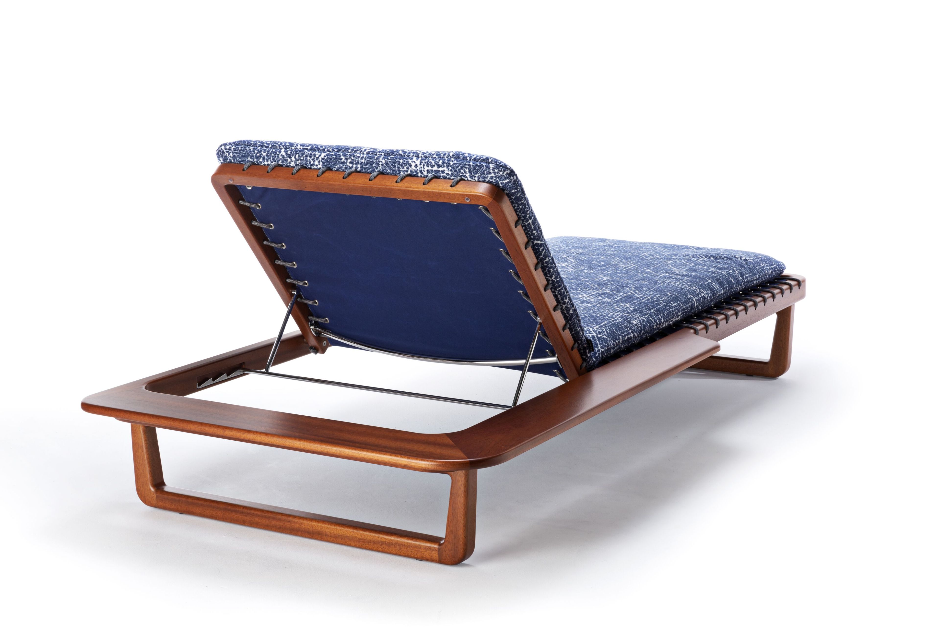 Садовая кровать с откидывающейся спинкой из красного дерева и ткани Exteta Sunset ARCH-00127341 - Вид №1