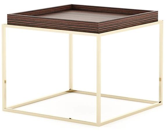 Laskasas Квадратный деревянный журнальный столик с подносом sun-id-1470678 - Вид №2