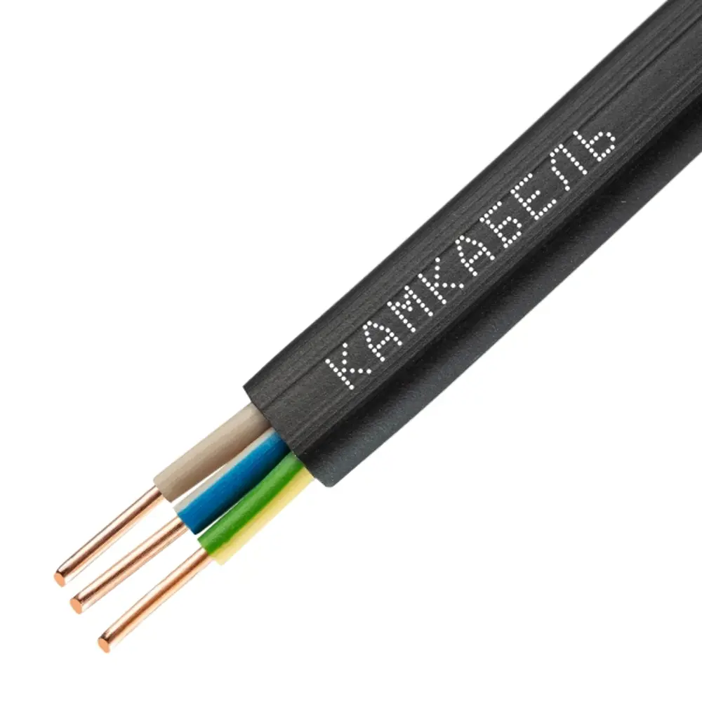 Кабель Камкабель ВВГпнг(A) 3x2.5 мм 5 м ГОСТ цвет черный STLM-2039698