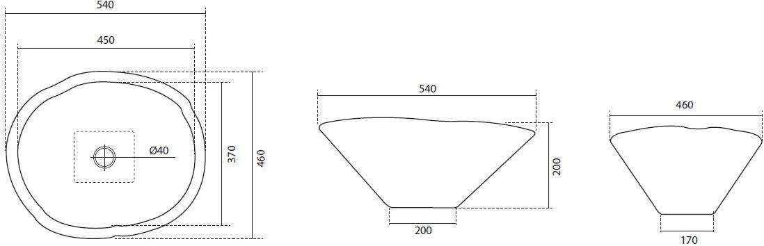 Trr01t Подвесная раковина настенная овальная Horganica Terra белая - Вид №13