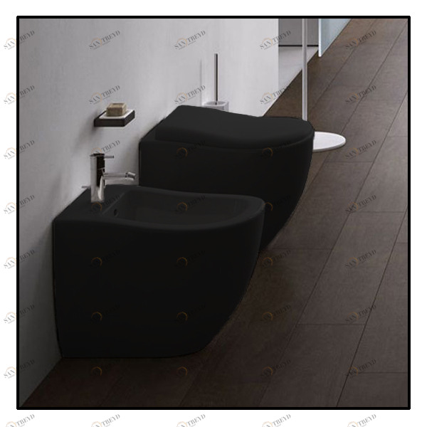 FLVAN Приставной унитаз напольный Черный Ceramica Cielo FLUID Италия