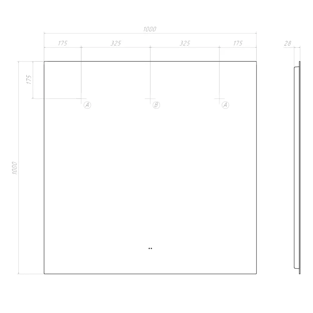 Зеркало Vigo Shine Classic с LED-подсветкой 100×100 см - энергоэффективное решение для ванной 83685354 STLM-0043463 - Вид №9