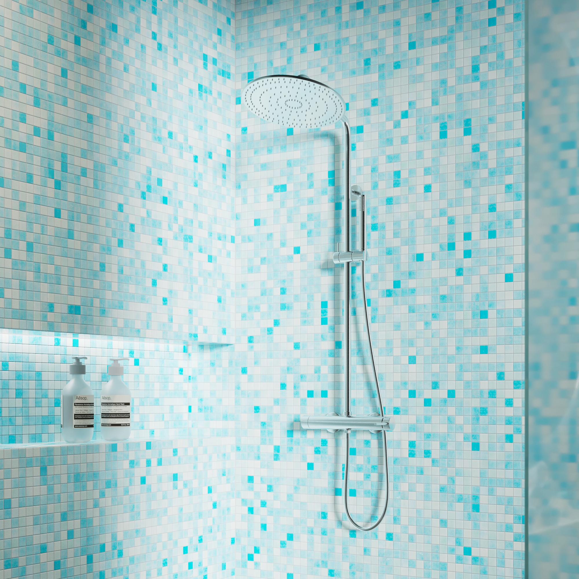 83681528 Мозаика Laguna Aqua стекломасса 31.1x4.9 см цвет разноцветный Мозаика Onix STLM-0043357 Santreyd  - Вид №5