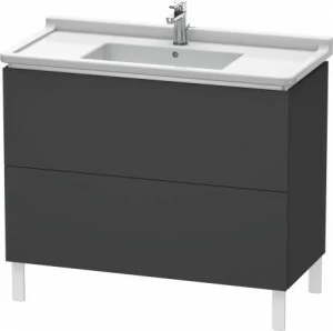 LC661004949 Тумбочка напольная L-Cube #LC6610 1020 x 469 мм Графит матовый, декор