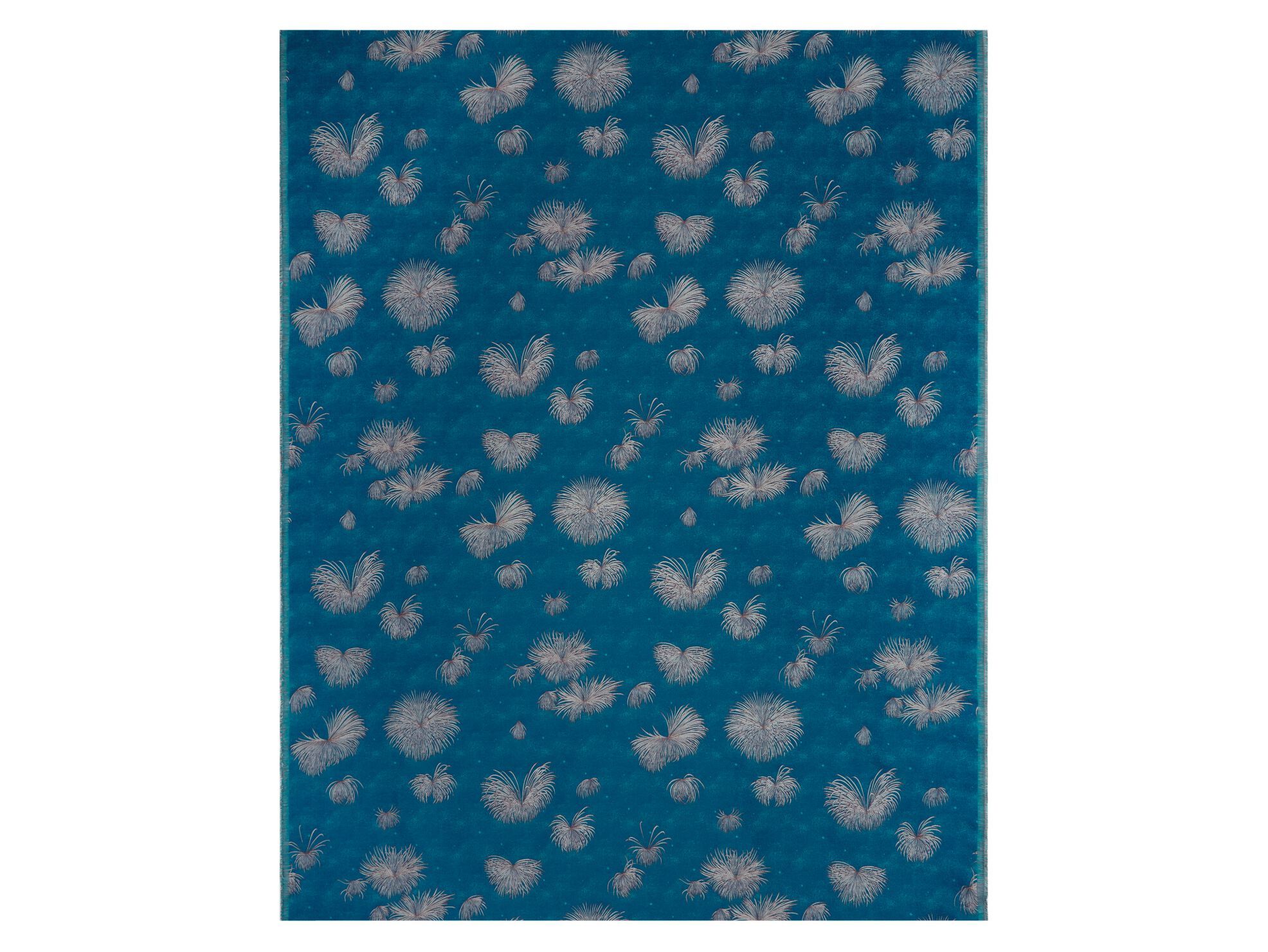 Жаккардовая ткань с цветочным рисунком K-3 Shogun Blue ARCH-00060386 - Вид №1