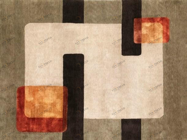 Deirdre Dyson Прямоугольный коврик ручной работы  04 