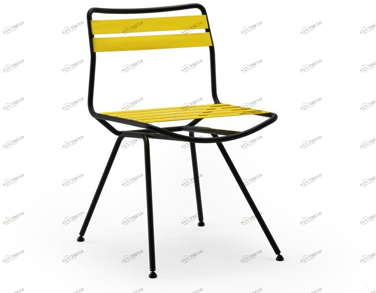 Zanotta Стул из стали и ленты из полиэфирной пряжи Dan sun-id-1382323