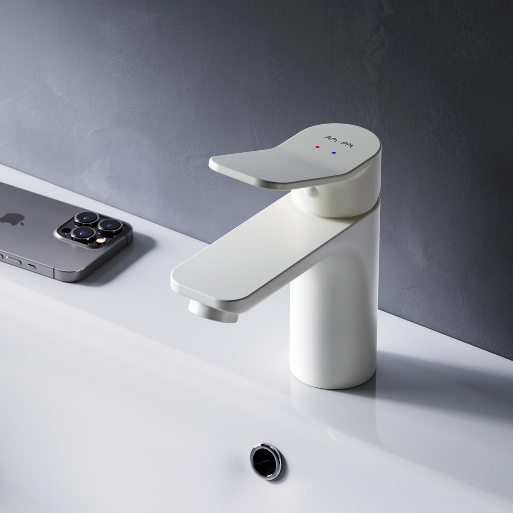 F85A02133 смеситель для умывальника белый шт. AM.PM X-Joy 