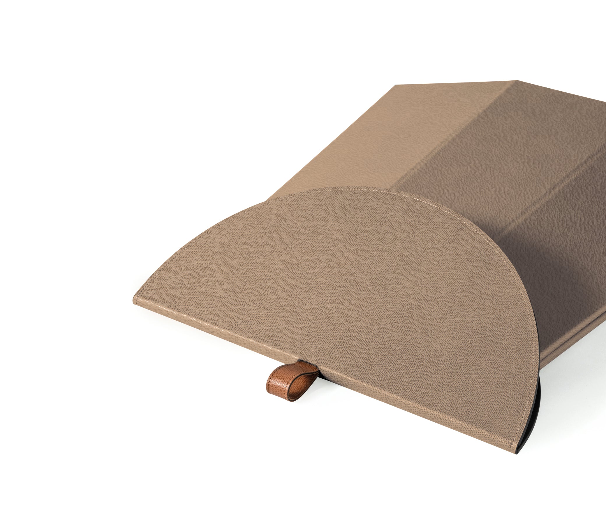 Складной стол Aile - Ø 50X H58 см / зернистая кожа_camel Pinetti 00.1206.029.011 - Вид №3