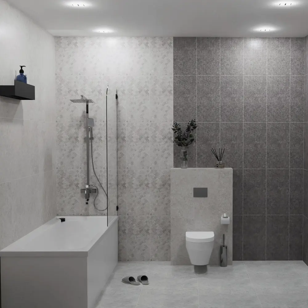 Настенная плитка Axima Лац Геометрия 30x60 см 1.62 м² матовая цвет светло-серый 89457965 STLM-2149999 - Вид №4