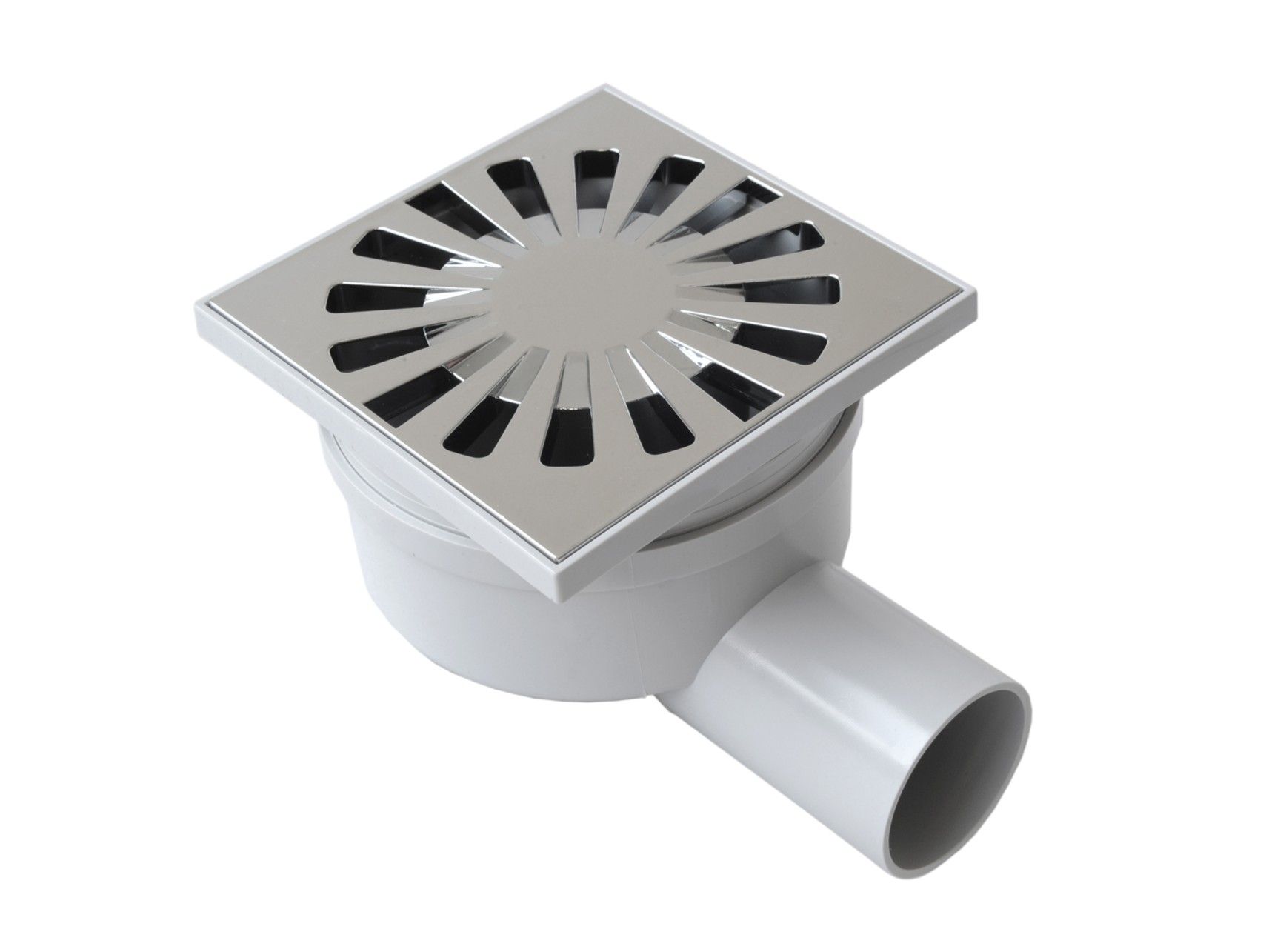 Крышка люка из АБС-пластика с хромированной решеткой и поворотным горизонтальным выхлопом First Corporation First Plast ARCH-00001822