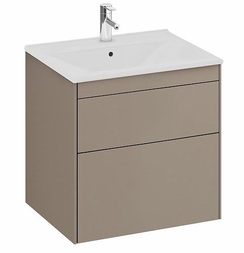 47435 IFO Sense тумба под умывальник с двумя ящиками, W = 600 мм, W1 = 610 мм, белый - Вид №5