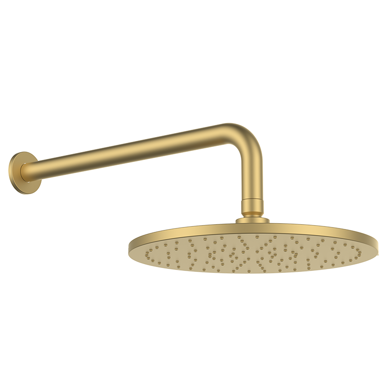 05028707 PREMIUM Тонкий Showerhead + изогнутая рука Матовое Золото GRB MIXERS 