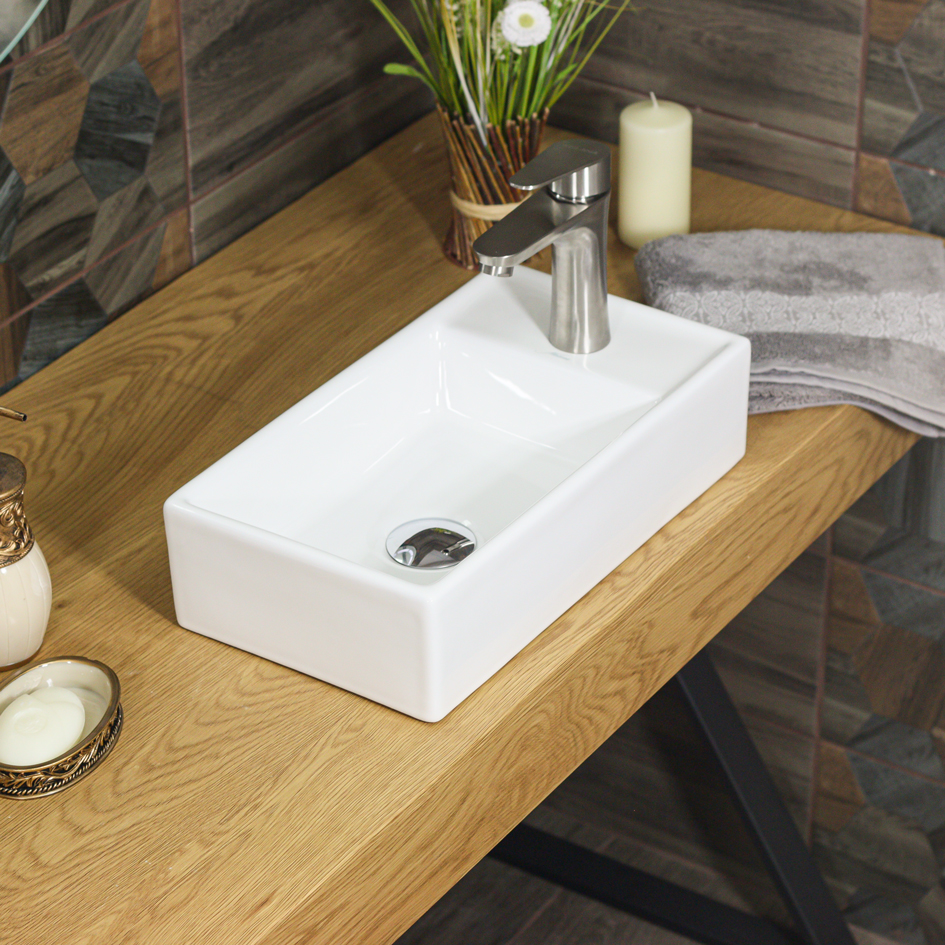 Накладная раковина melana mln-320351 белая 320351-805