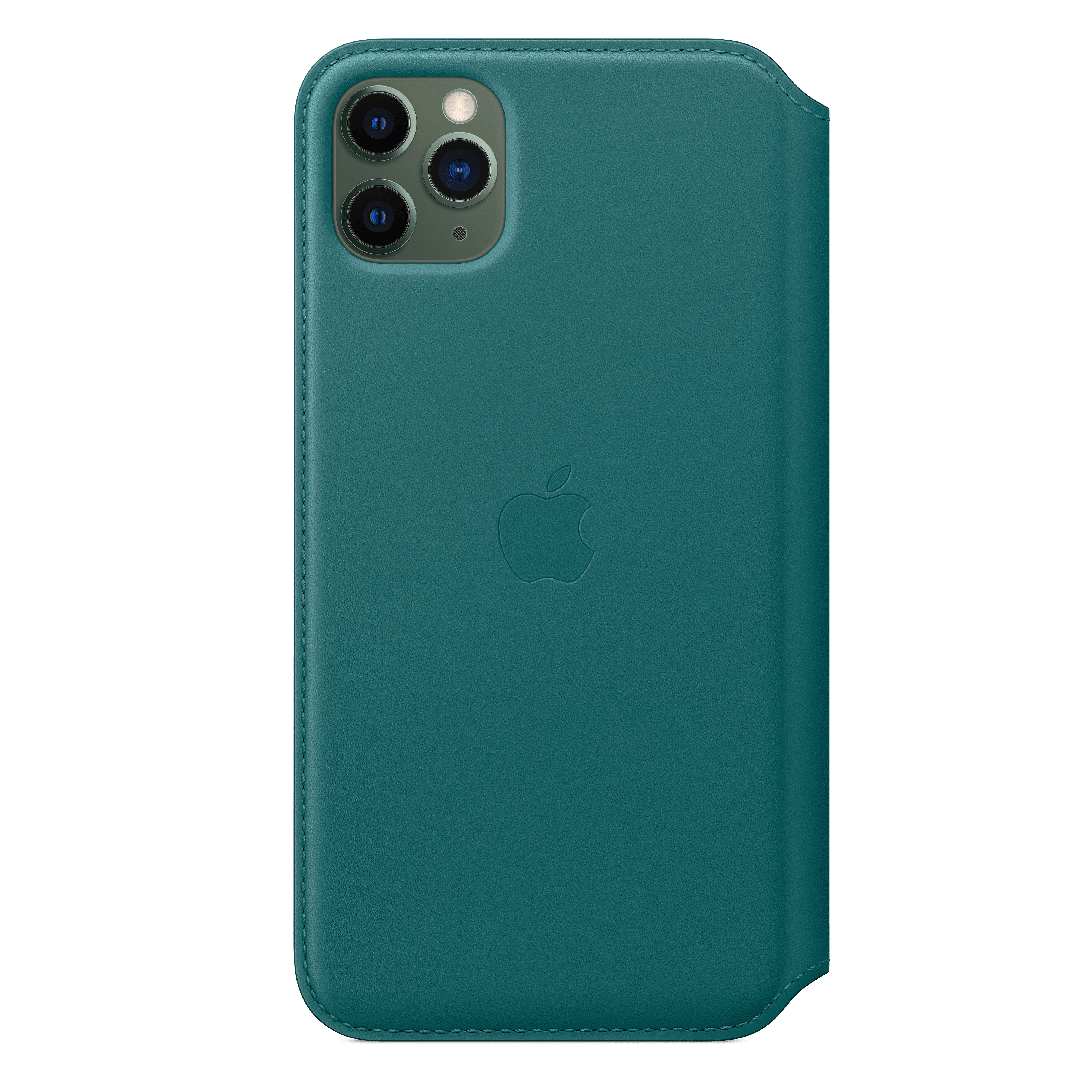 MY1Q2ZM/A Iphone 11 pro max leather folio - peacock Apple Santreyd  - Вид №2