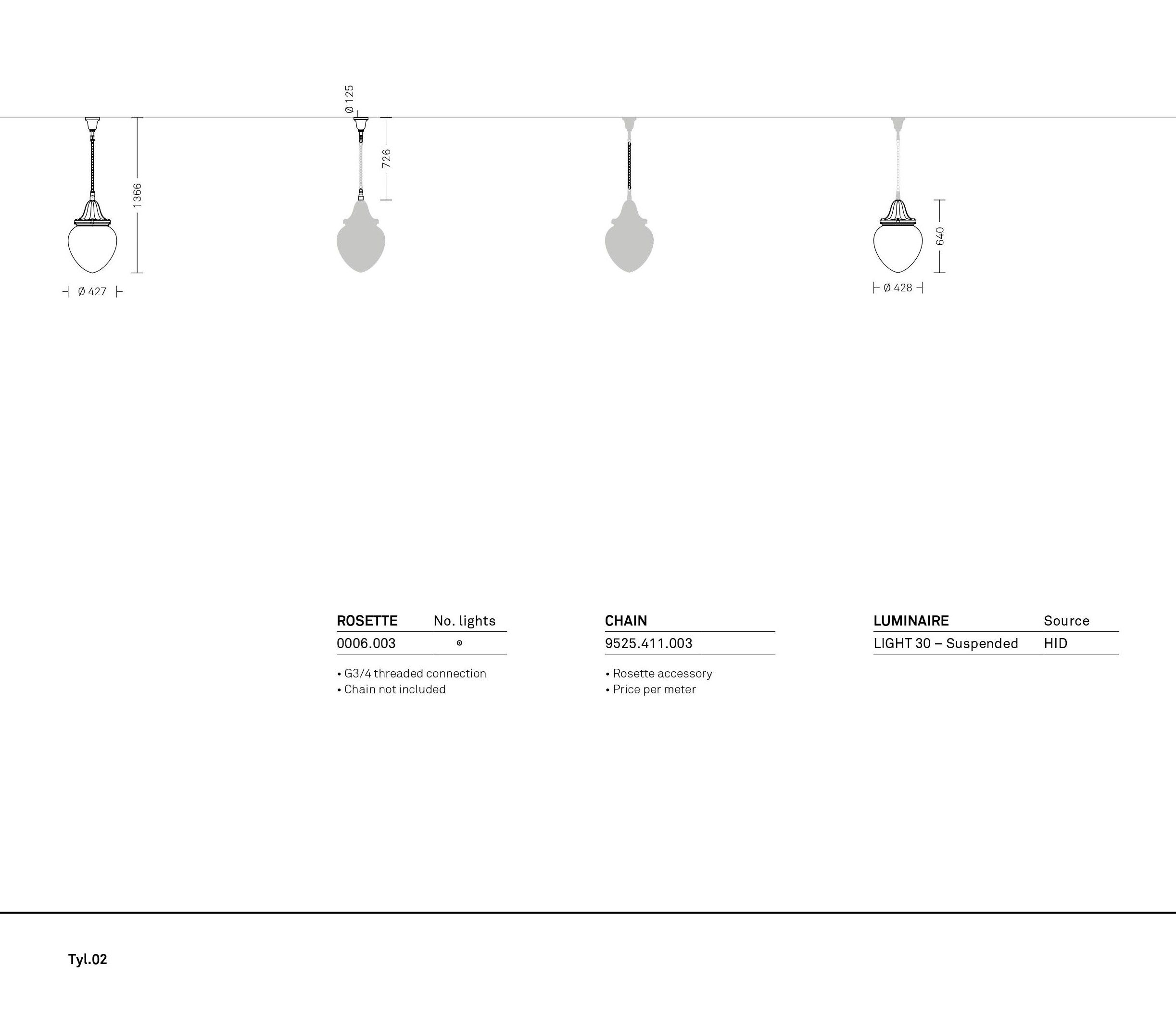 Открытый галогенный подвесной светильник Neri Tyl ARCH-00150309 - Вид №10