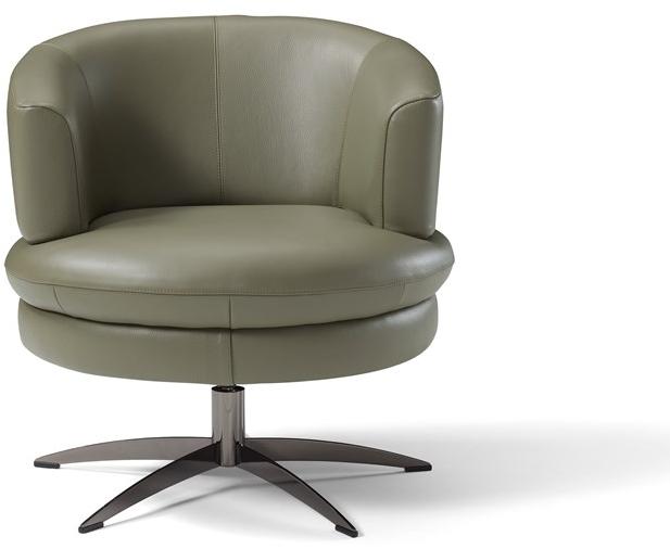 Max Divani Поворотное кожаное кресло с 5 спицами и подлокотниками sun-id-1481211 - Вид №1