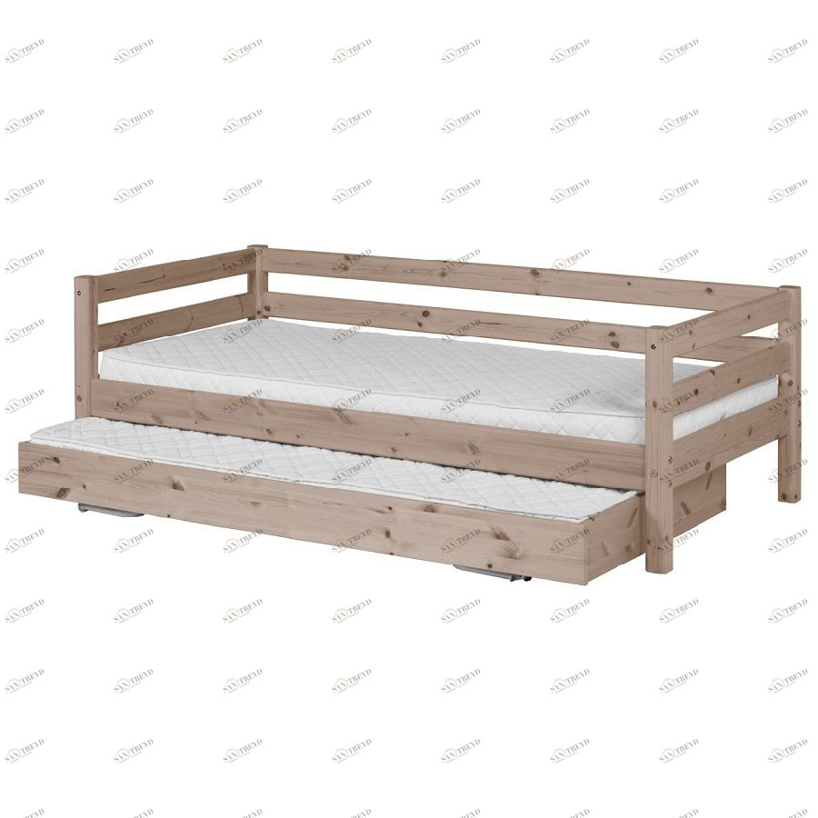 Кровать Flexa Classic с выдвижным спальным местом, коричневая, 200 см 90101721101