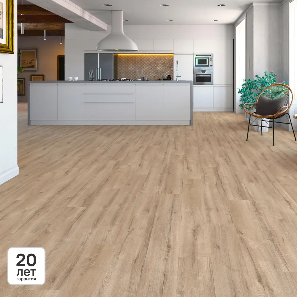 Ламинат KREAFORTA Дуб Лемью 33 класс толщина 8 мм 2.109 м² 89450225 STLM-2039286 