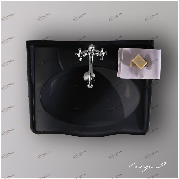 40771 Подвесная раковина настенная прямоугольная Althea Ceramica  черная 